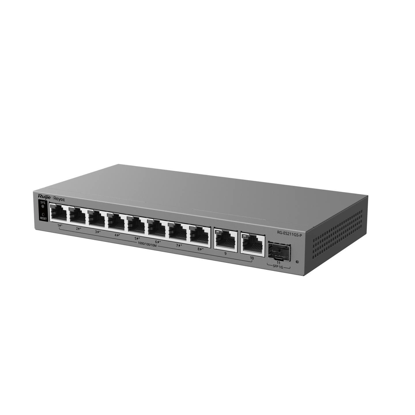 Ruijie Reyee RG-ES211GS-P, 10-Port Gigabit Smart Cloud-Managed PoE Switch with 1-Port SFP - Image 4
