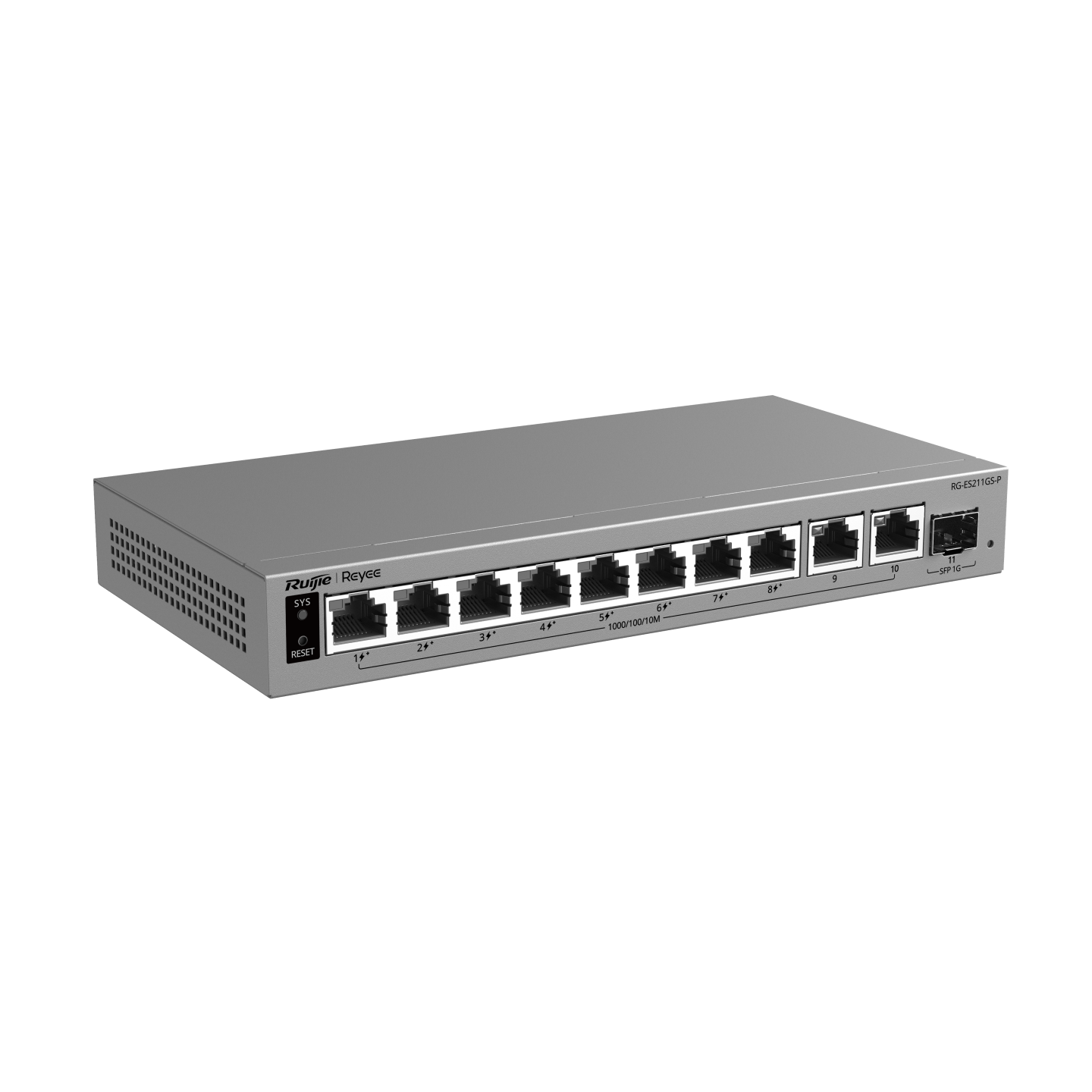 Ruijie Reyee RG-ES211GS-P, 10-Port Gigabit Smart Cloud-Managed PoE Switch with 1-Port SFP - Image 3