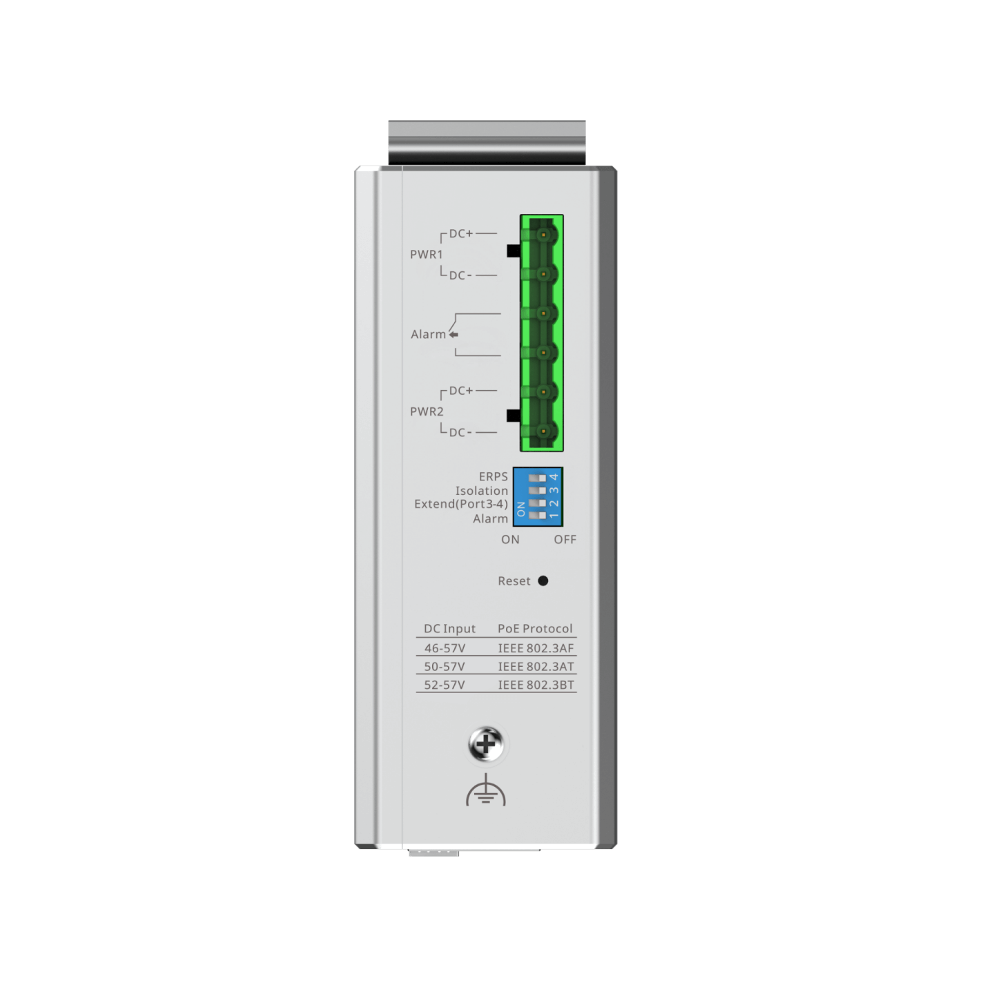 Ruijie Reyee RG-NIS2100-4GT2SFP-HP, 6-Port Cloud Managed Industrial Switch, with 1 x PoE++ Port, 3 x PoE+ Ports, and 2 x SFP Uplink Ports - Image 6