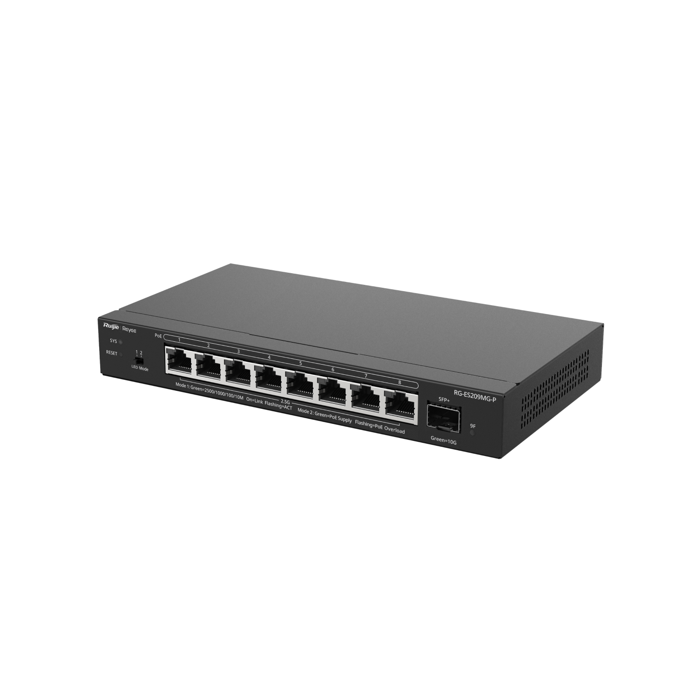 Ruijie Reyee RG-ES209MG-P, 8-Port 2.5G Cloud Managed PoE Switch, 1 x 10G Uplink - Image 3