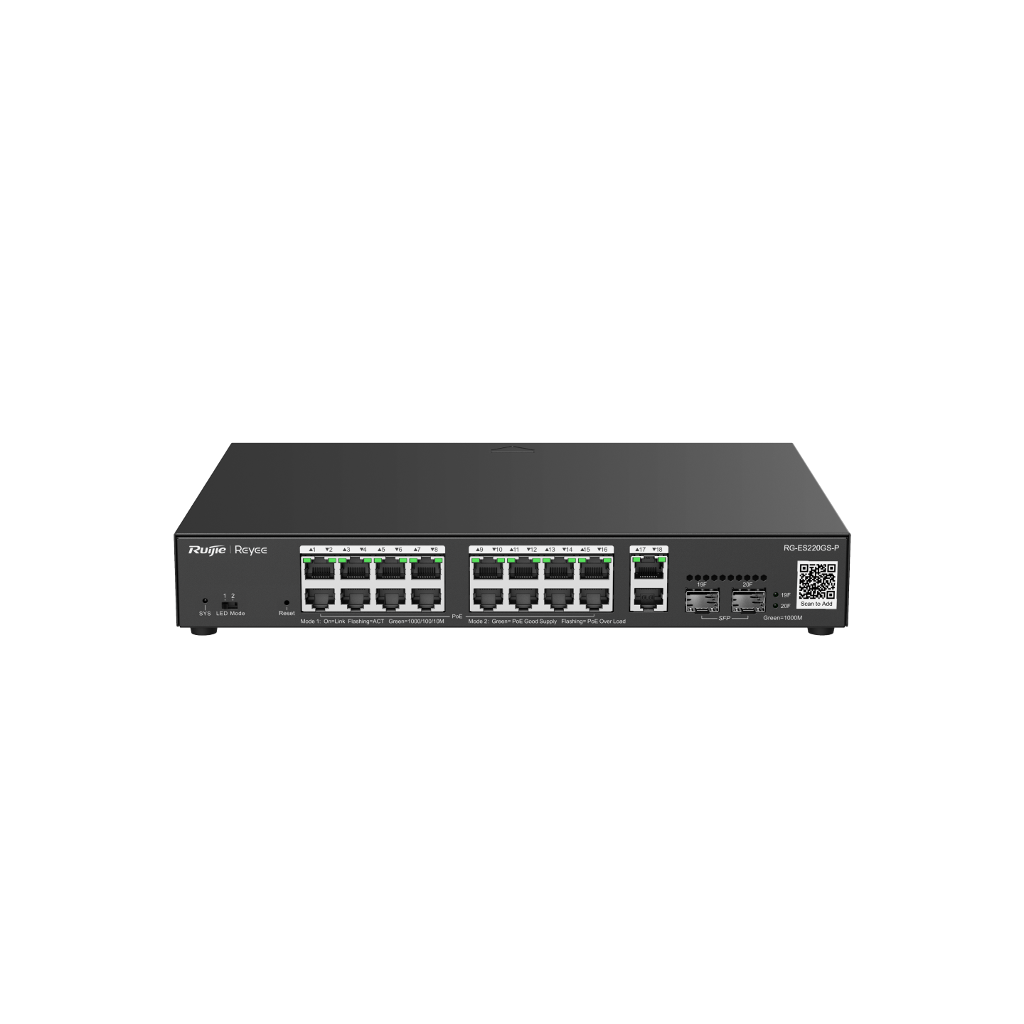 Ruijie Reyee RG-ES220GS-P 20-Port Gigabit Smart Cloud Managed PoE Switch