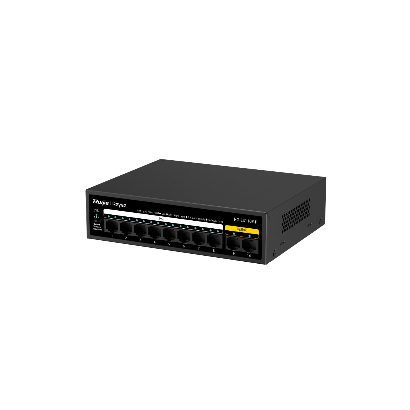 ruijie reyee RG-ES110F-P, 10-Port 10/100 Mbps Unmanaged PoE Switch - Image 6