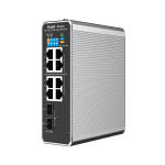 Ruijie Reyee RG-NIS2100-8GT2SFP-HP, 10-Port Cloud Managed Industrial Switch, with 1 x PoE++ Port, 7 x PoE+ Ports, and 2 x SFP Uplink Ports